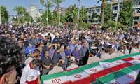 شرکت در مراسم وداع و تشییع پیکر شهدای حادثه تروریستی آستانه اشرفیه